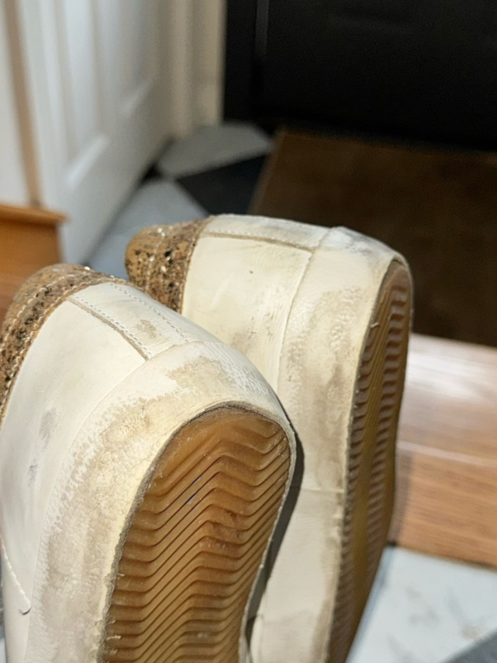 Golden Goose White and Silver Superstar Sneakers size 39 - Picture 8 of 9